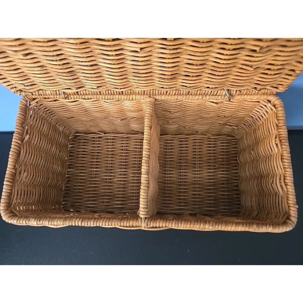 Vtg Storage‎ Basket Home Office Supplies Rectangle for Closet Nursery Home Decor